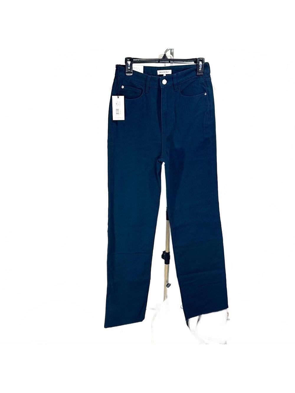 SIZE 28 US 6 NWT WeWoreWhat High Rise Dad Jeans Size French Navy Raw Hem